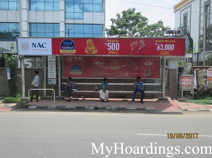 OOH Advertising Chennai, Bus stop advertising in  IDM Bus Stop, Hoardings Agency in Chennai